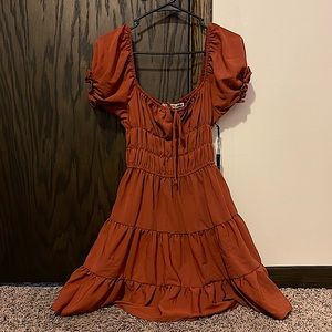 Orange liberty short dress